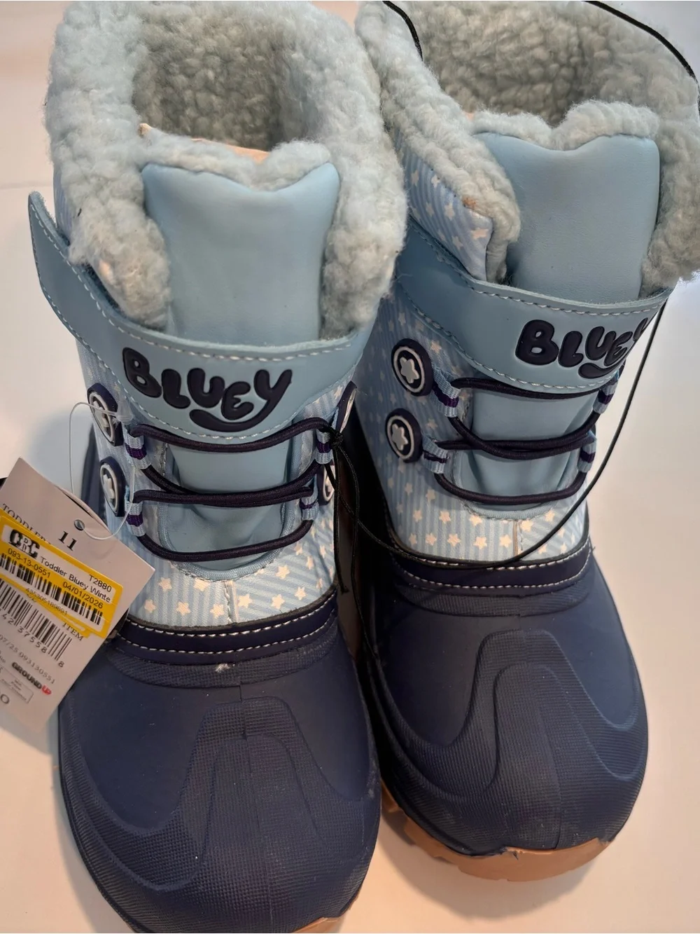 Target Bluey Kids Snow Boots in Light Blue & Navy